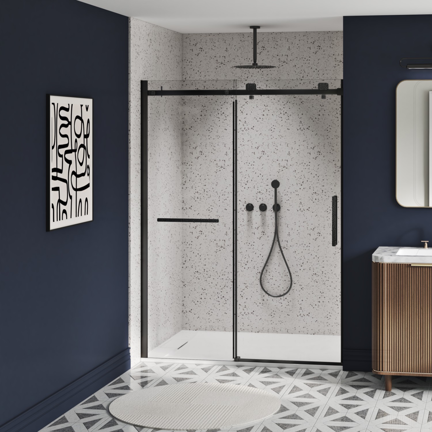 BERNARDO　50613 Bellini 2.0 shower door, 60'' Alcove , bypass-double sliding door